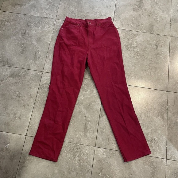 Riders by Lee Vintage Jean High Waist Straight Leg Relaxed Women’s 32x34 Red NOS - Picture 2 of 7